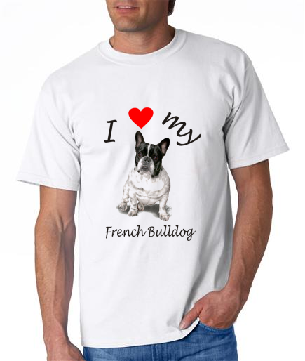 Dogs - French Bulldog Picture on a Mens Shirt
